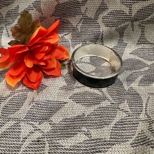 Vintage Black & Silver Magnetic Bangle Bracelet